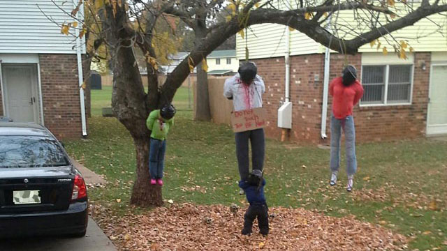 Offensive Halloween display removed from Ft. Campbell home