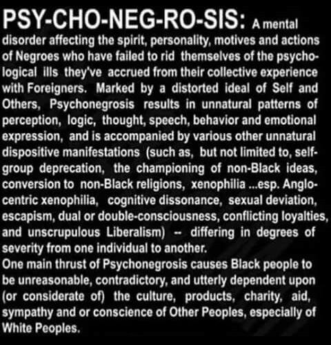 Pscyhonegrosis: The Mental Psychosis that Blocks Black Progression