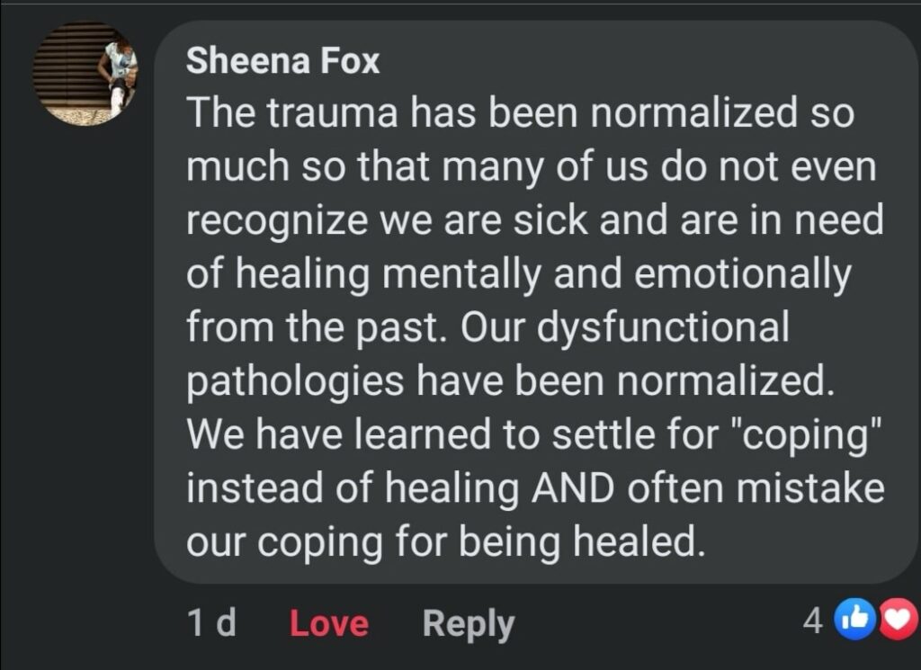 The Normalization of Trauma and Its Long-reaching Effects